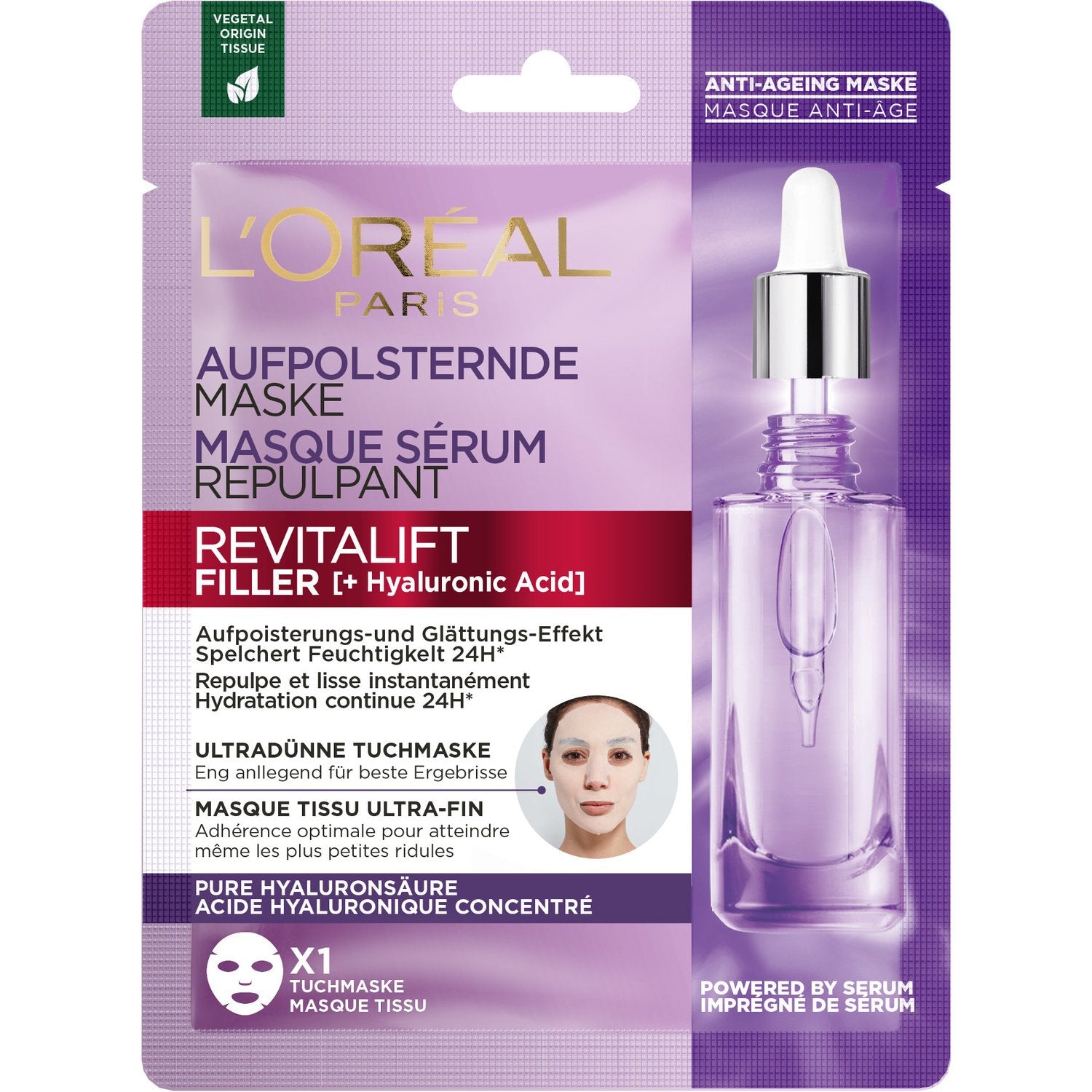 L’ORÉAL PARIS MASQUE SÉRUM REPULPANT REVITALIFT FILLER (+HYALURONIC ACID) 28G