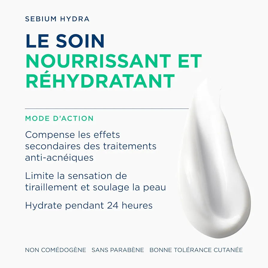 BIODERMA SÉBIUM HYDRA SOIN COMPENSATEUR ULTRA HYDRATANT 48H 40ML