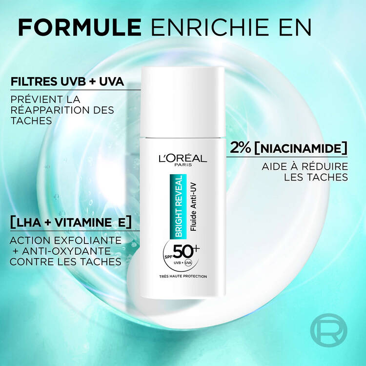 L’ORÉAL PARIS BRIGHT REVEAL FLUIDE ANTI-UV SPF50 ANTI-TACHES INVISIBLE 50ML