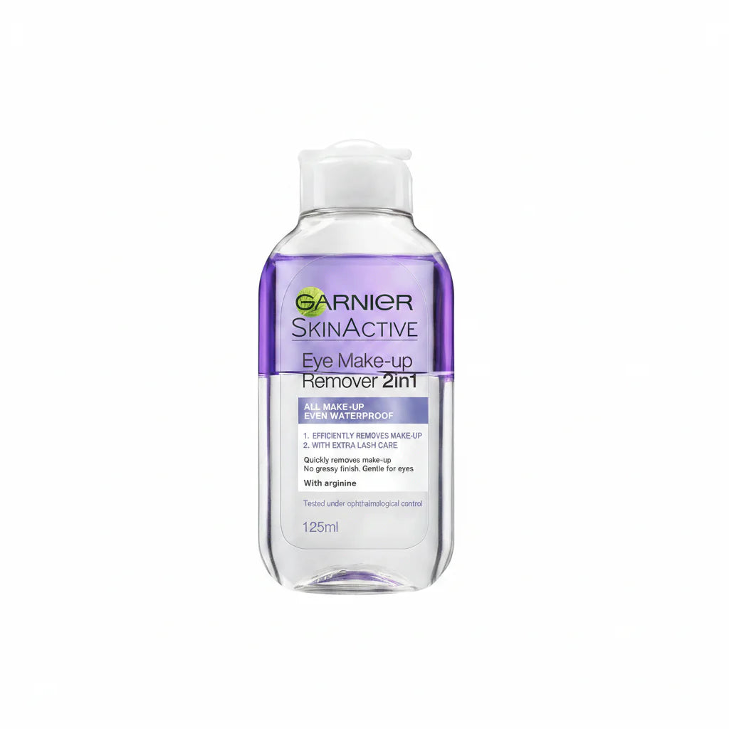 GARNIER SKIN ACTIVE DÉMAQ'YEUX EXPRESS 2EN1 ULTRA-DEMAQUILLANT ET SOINS FORTIFIANT CILS 125ML