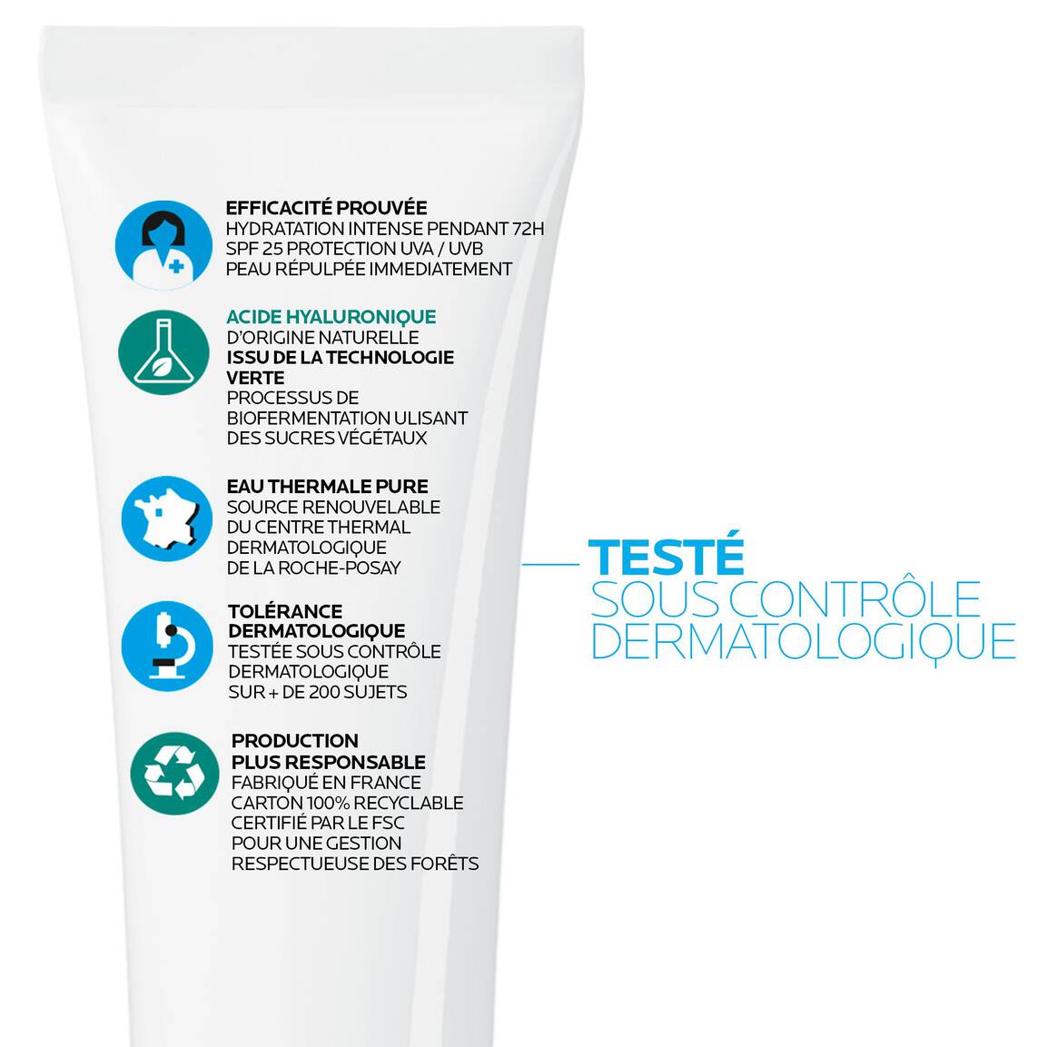 LA ROCHE POSAY HYDRAPHASE HA UV SPF25 RICHE 72H D’HYDRATATION INTENSE 40ML