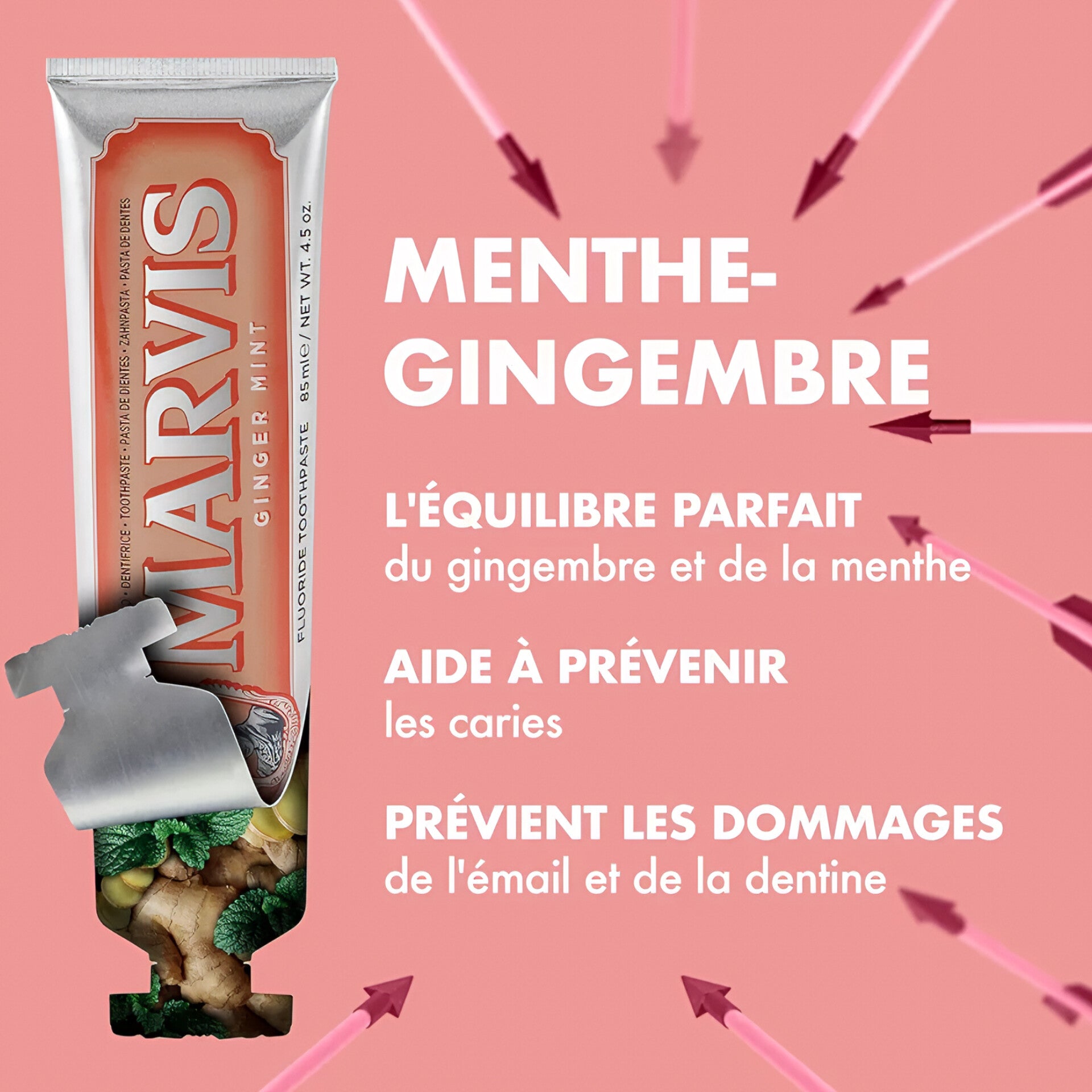 MARVIS DENTIFRICE GINGER MINT 85 ML