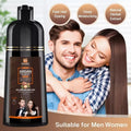 SHAMPOOING COLORANT NATUREL MARRON CLAIR  - FAST - À L’HUILE D’ARGAN - 400ML